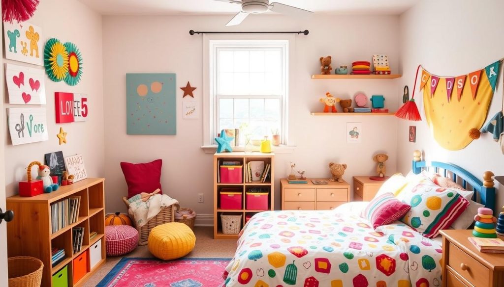 budget-friendly kids' room decoration