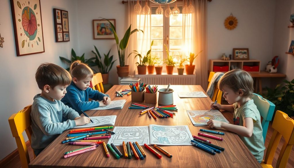 family colouring space